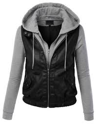 50 Off Sale Price 19 95 Mbj Womens Faux Leather Zip Up Moto Jacket With Hoodie Faux Leather Bomber Jacket Faux Leather Motorcycle Jacket Hoodie Jacket