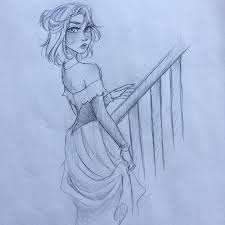 Couldn T Decide On What Style Clothes To Give Her Until I Remembered A Drawing I Saw By Drawingwiffwaffles Of A Girl In Drawings Drawing People Cool Drawings