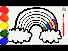 coloring a rainbow for kids happy drawing youtube pages princess coloriage adulte crypte