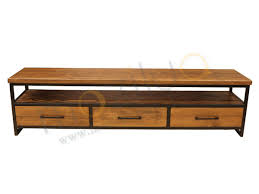 Natural Wood Tv Stand Carmen Solid Wooden And Metal Media Etsy Tv Stand Wood Modern Media Console Metal Media Console