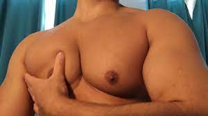 Oiling and Worshipping my Big Pecs makes me Moan Hard - Pornhub.com