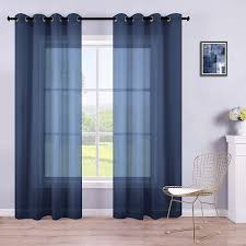 See more ideas about curtains, custom drapes, navy blue curtains. Amazon Com Navy Blue Curtains 108 Inches Long For Living Room Set 2 Panels Window Semi Voile Drapes Faux Linen Solid Transparent Dark Blue Curtains For Bedroom Party Backdrop 52x108 Inch Length Kitchen