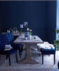 The antique brass finish of the frame and legs accent the blue velvet upholstery perfectly. Mrs Jones Velvet Dining Chair