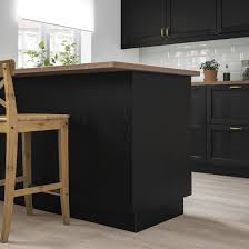 Lerhyttan Cover Panel Black Stained 36x96 Ikea In 2020 Kitchen Remodel Design Ikea Black Kitchens