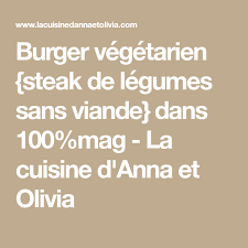 Burger Vegetarien Steak De Legumes Sans Viande Dans 100 Mag La Cuisine D Anna Et Olivia Burger Vegetarien Vegetarien Cuisine