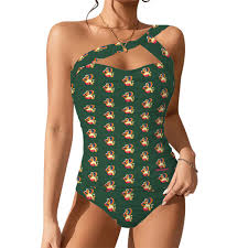 Swimwear - Olive green 2 Piece Single Shoulder Women's Swimsuit - Girl –  Girlcation