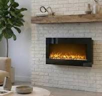 Northwest 36 in. Electric Fireplace Color Changing Wall Mount Floor Stand  in Black 80-WSG03