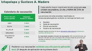 Revisadas el cinco de abril de 2021. Iztapalapa Y Gam Calendario De Vacunacion Contra Covid 19 Capital 21 Noticias