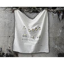 Linge A Vaisselle Sac De Farine Imprime A La Main 100 Coton Egyptien 29 X 29 Pause Cafe Campagne Urbaine