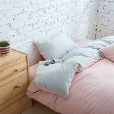 Pink And White Walls Tumblr Pink Bedding Bedroom Striped Room Home Decor