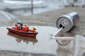Rnli lifeboats don't always stay in the uk and ireland. Rnli Alternative Boat Race London 2015 Slinkachu