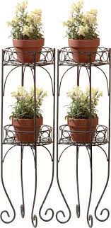 2 Two Round 2 Tier Wrought Iron Plant Stands Iron Plant Stand Wrought Iron Plant Stands Iron Plant