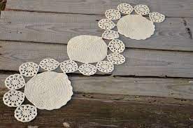 Cotton Table Runner Crocheted Tablecloth Farmhouse Table Decor Crochet Doily Table Centerpiece Ecru Cotton Doilies Handmade Runner Farmhouse Table Decor Crochet Tablecloth Table Cloth
