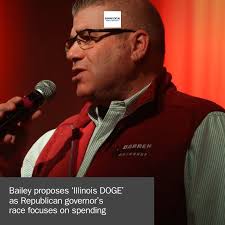 From Capitol News Illinois: A new poll shows Darren Bailey holds a  commanding lead in a four-person Republican primary for Illinois Governor