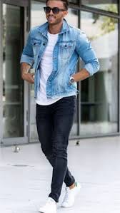 23 Jeans Jacket Outfits You Ll Love Jean Jacket Outfits Jeans Outfit Men Shirt Outfit Men