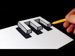 How To Draw 3d Floating Letter E Easy Trick Art For Kids Youtube 3d Drawings 3d Art Drawing Art Cube