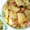 We simmer potatoes whole in salted water when making potato salad. 1