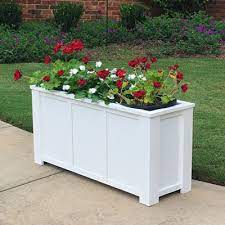 Step up your curb appeal with these flower boxes and window box planters. 6 Foot Long 72 X 18 Inch Tall Daisy Freestanding Pvc Outdoor Planter