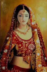 It has typical south indian domes arranged in panchratna patter. Indian Woman Paintings
