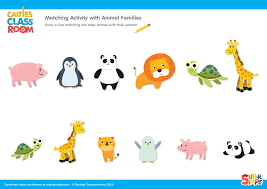 I hope my fellow efl and esl teachers will find these animal babies worksheets useful too. Matching Activity With Animal Families Super Simple