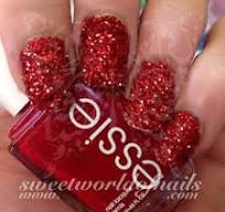 Nail Glitter Red Sparkle Glitter Dust Powder Nail Art