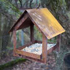 Edelrost Vogelhaus modern » Schamotte-Shop.de