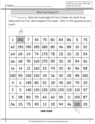 Skip Counting By 5 From 100 To 200 Worksheet Skip Counting By 5 Counting Worksheets Skip Counting