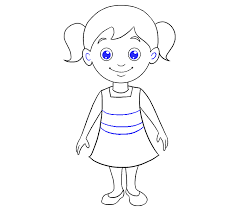 How To Draw A Cartoon Girl In A Few Easy Steps Easy Drawing Guides Girl Cartoon Easy Drawings Art Drawings For Kids