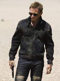 Daniel Craig Quantum Of James Bond Leather Jacket In Usa Canada Uk Australia Daniel Craig Leather Jacket Men Men S Leather Jacket