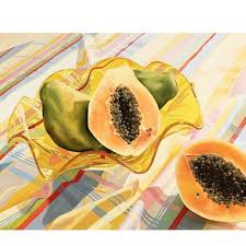 Papayas Oil On Canvas 30 X 40 Ora Sorensen Decor Interiordesign Art Stilllife Fineart Dreamhome Designinspira Papaya Pictures Fruit Picture Fruit