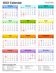 2022 Calendar Free Printable Pdf Templates Calendarpedia