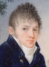 Joseph Bernhard Einsle "Johann Georg Kerner", important miniature!, ca.  1800