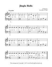 Dashing through the snow in a one horse open sleigh; Jingle Bells Free Level 2 Christmas Piano Sheet Music With Chords And Lyrics