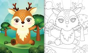 600 x 800 gif pixel. Kleurboek Voor Kinderen Met Een Schattige Hertenkarakterillustratie 2168649 Download Free Vectors Vector Bestanden Ontwerpen Templates