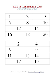 1 20 Missing Numbers Worksheet Writing Numbers Kids Worksheets Printables Number Worksheets