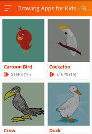 One minute art for kids. Bird Drawing Apps For Kids Step By Step Tutorial Fur Android Apk Herunterladen