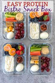 Easy Protein Bistro Snack Box Recipe Healthy Protein Snacks Healthy Snacks Recipes Meal Prep Snacks