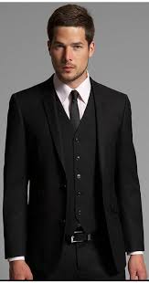 All Black 3 Piece Suit With Black Shirt Men S Black Three Piece Suit Pink Dress Shirt Black Tie Black Leather Belt Black Three Piece Suit Well Dressed Men Pink Dress Shirt