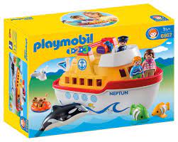 Playmobil 6957 1.2.3 Floating Take Along Ship, Fun Imaginative Role-Play,  PlaySets Suitable for Children Ages 4+ : Amazon.co.uk: Toys & Games