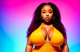 Premium Photo | Fat african american with big breasts portrait of black  woman with overweight generative ai