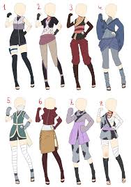 Closed Naruto Outfit Adopt Batch 1 By Azahana On Deviantart Drawing Anime Clothes Anime Outfits Fashion Design Drawings