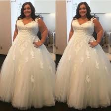 24 bridgerton inspired wedding dresses we love. Lace Plus Size Wedding Dresses White A Line Puffy Tulle V Neck Boho Bridal Gowns Ebay