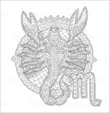 Cute unicorn coloring pages for kids: Printable Zentangle Scorpio Coloring Page For Adult Coloringbay