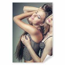 Postereck 3049 Poster Leinwand Lesbisches Paar, Erotik Frau Sexy Nackt Lust  | eBay