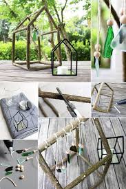 Do It Yourself Windspiel Aus Zweigen Und Glas Basteln Windspiele Diy Gartendekoration Windspiele Diy