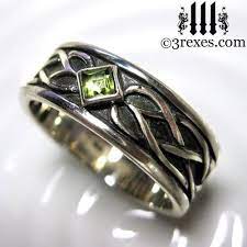 Celtic Knot Silver Soul Ring Gothic Stone Gothic Jewelry Rings Gothic Engagement Ring Hunting Wedding Rings