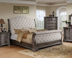 Our north shore bedroom set is available in different sizes; Sheffield Upholstered Sleigh Bedroom Set Antique Grey Crown Mark Furniture Furniturepick