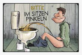 Auf des kahlen haupt hagelt es am ärgsten на бедного макара все шишки валятся. Bitte Im Sitzen Pinkeln Blechschilder Sonstiges