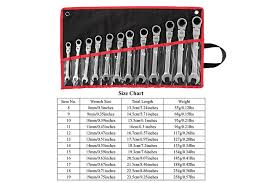 details about 12pc 8 19mm metric flexible head ratcheting wrench combination spanner tool set