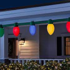 13'' h x 168'' l x 1.25'' d; These Giant Inflatable Christmas Bulbs Stretch 14 5 Feet Long For The Ultimate Holiday Lights